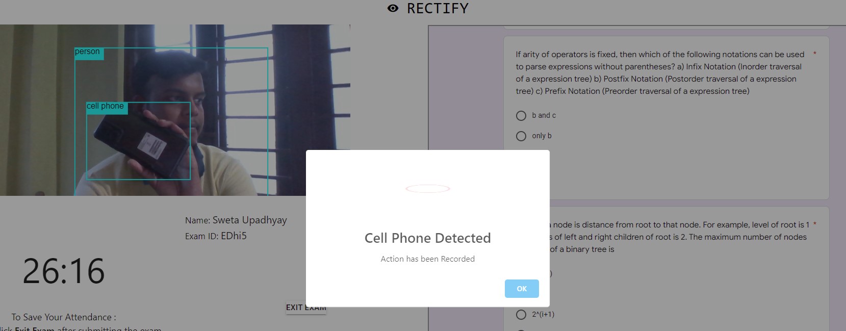 cell phone detection