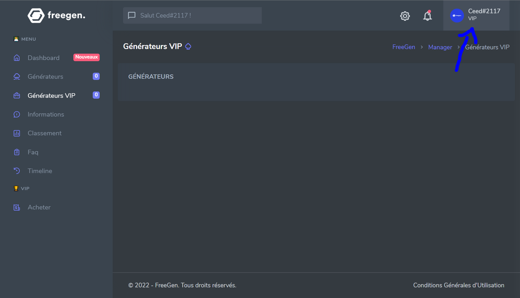 FreeGen Générateur VIP