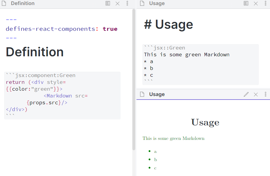 Component Codeblock Example