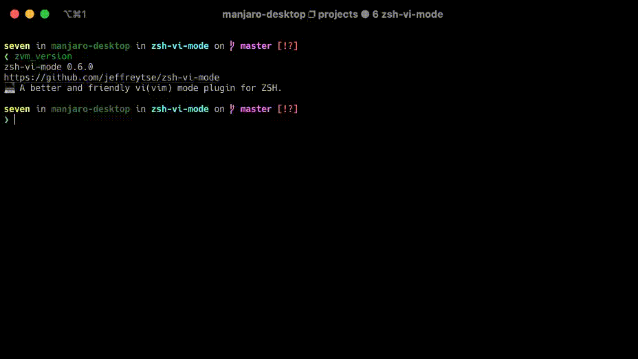 Zsh Vi-mode Demo