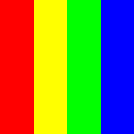 stripes(red, yellow, lime, blue) interpreted with vertical tiling