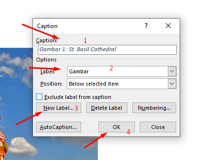 How to insert a picture caption in Microsoft Word