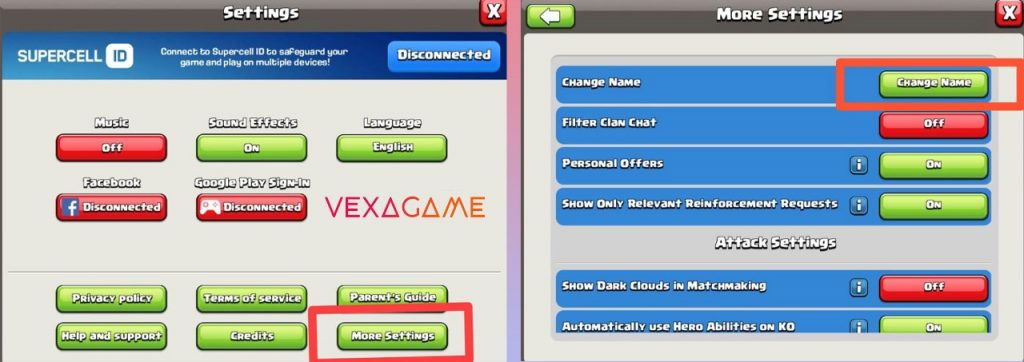 How to change the coc name