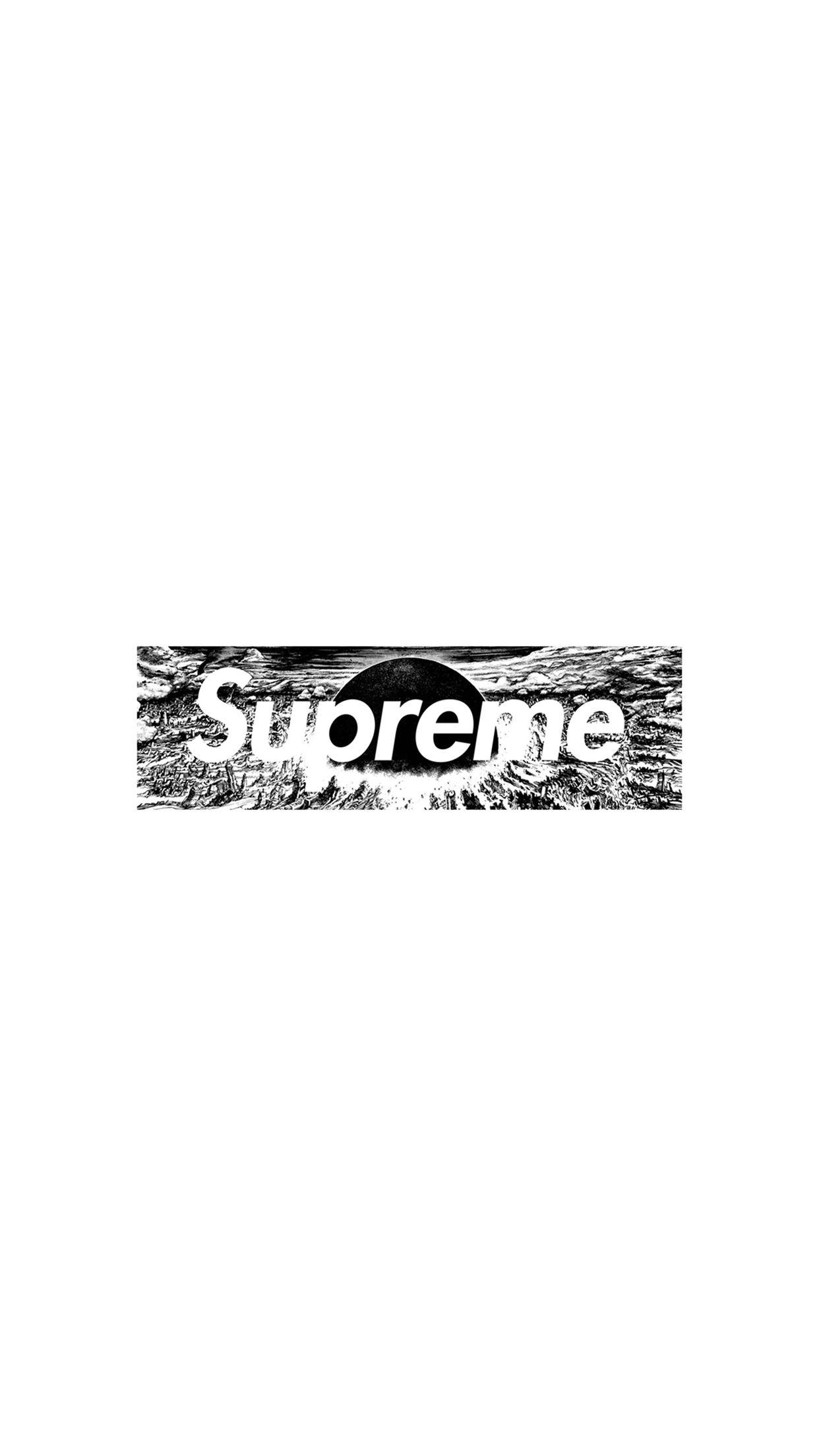 White Supreme Box Logo Wallpaper
