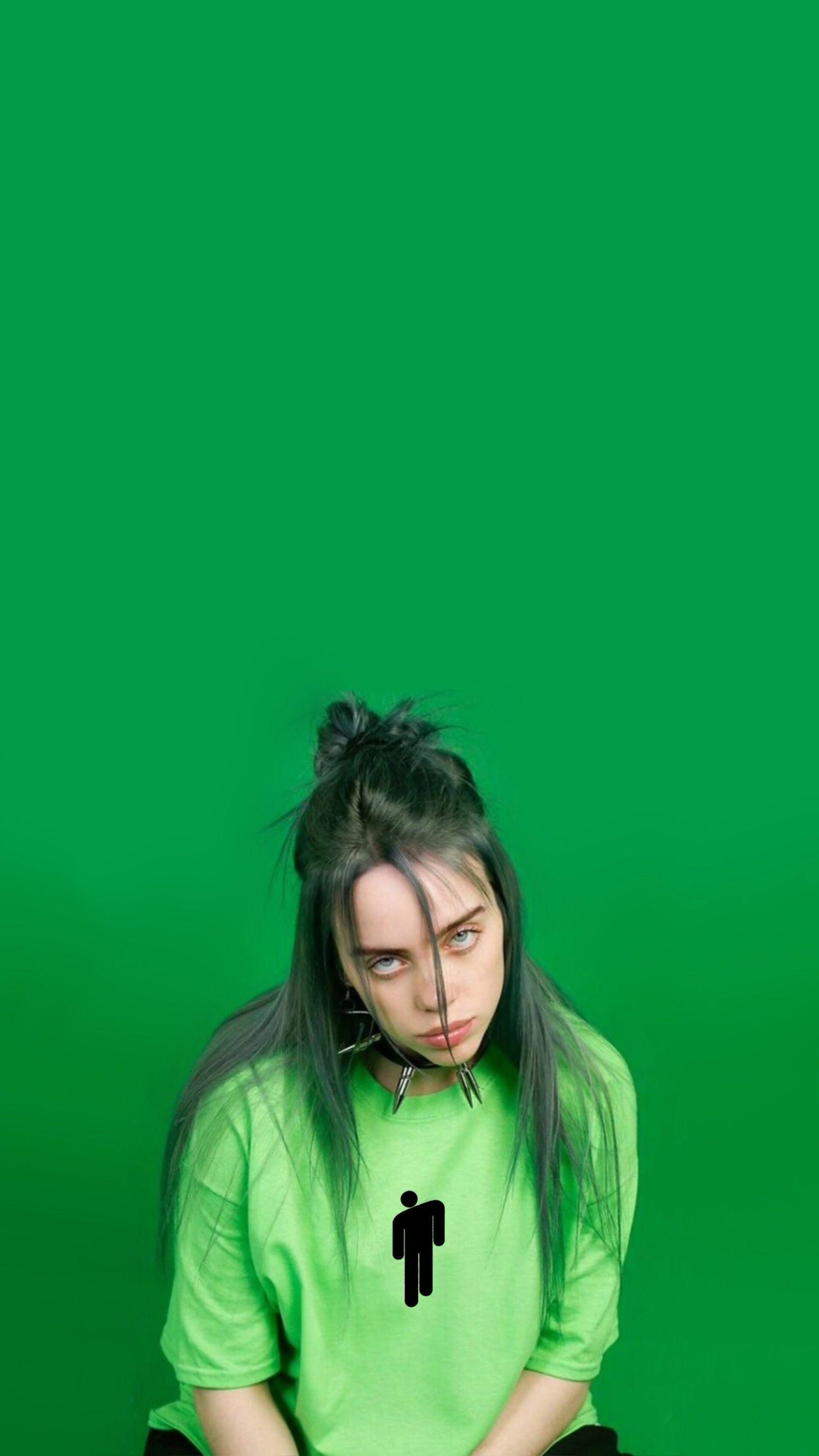 Smiling 2019 Billie Eilish Wallpaper Green Hair