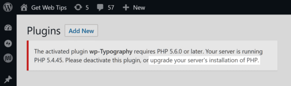 wp php requirements