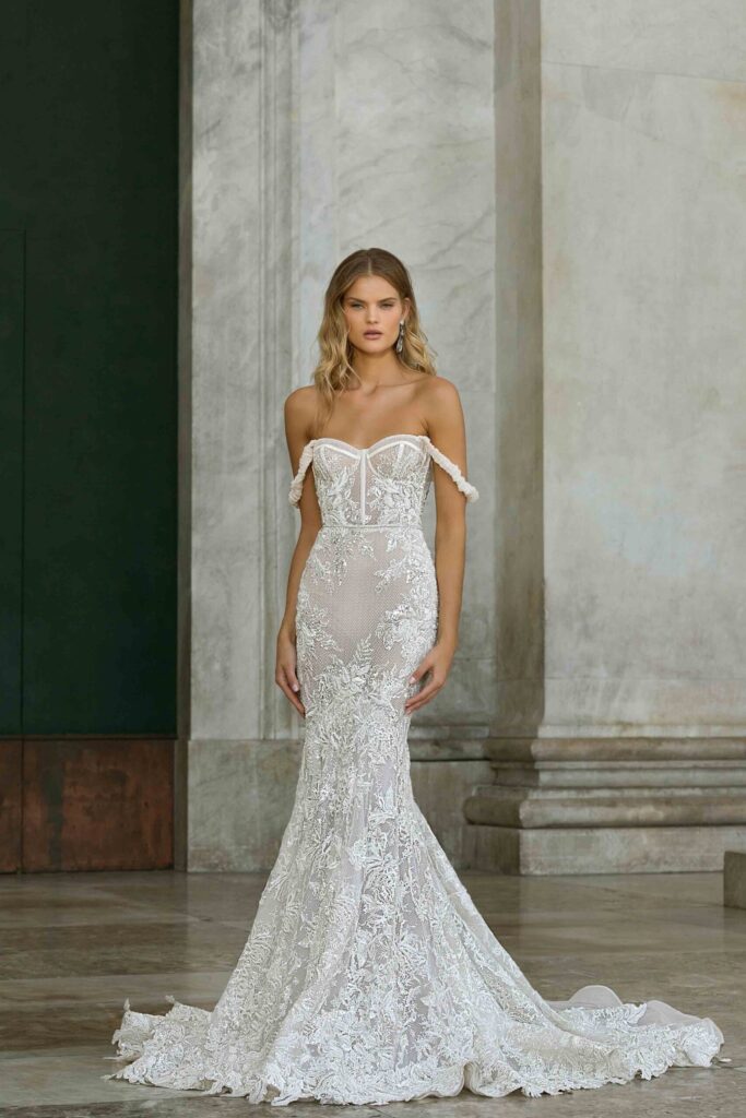 berta wedding dress 20-102 lace mermaid off the shoulder