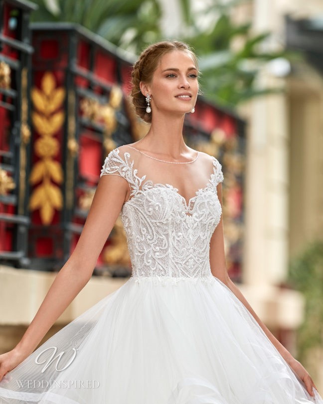 Aire Barcelona 2021 lace tulle princess wedding dress