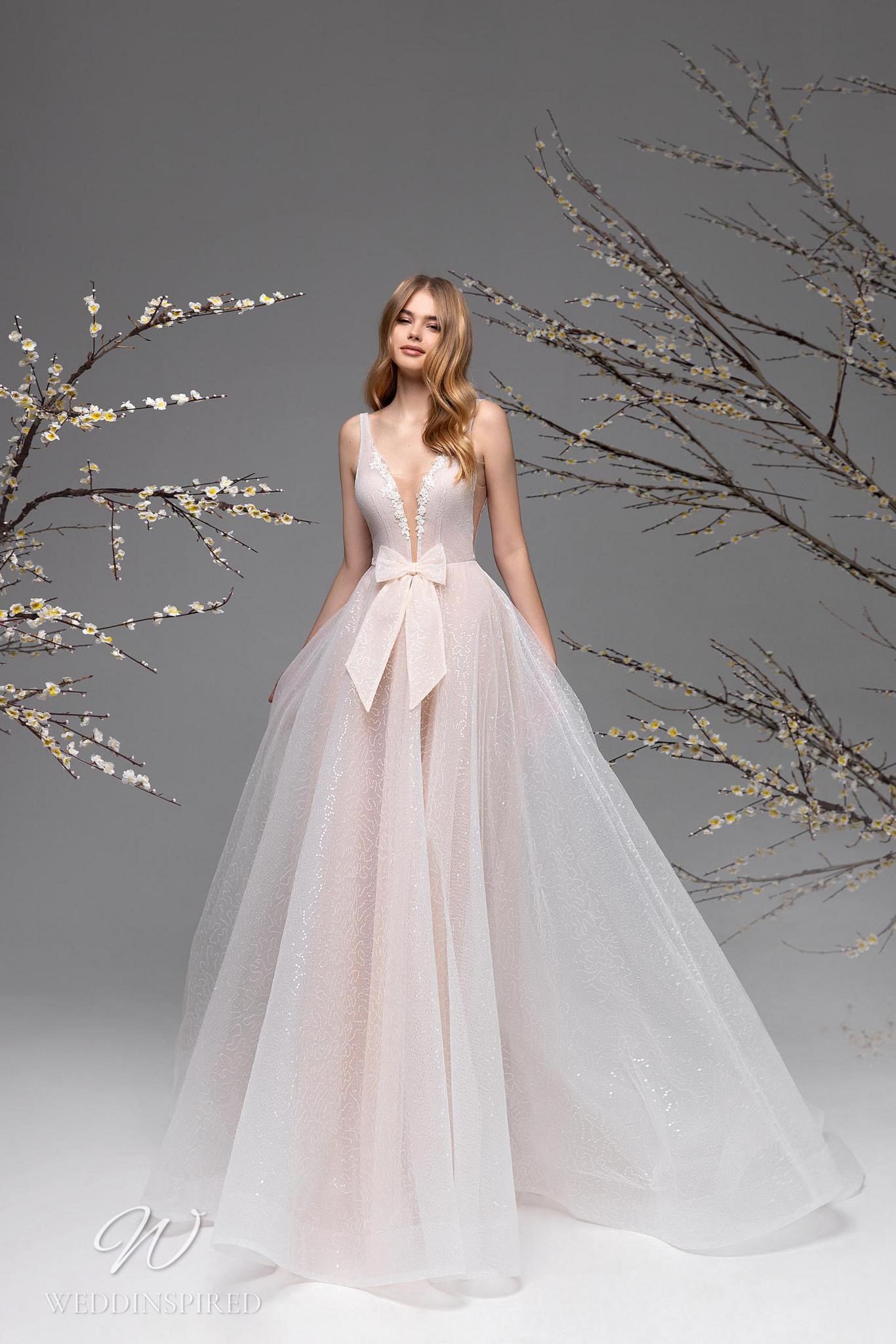 Ricca Sposa blush tulle A-line wedding dress