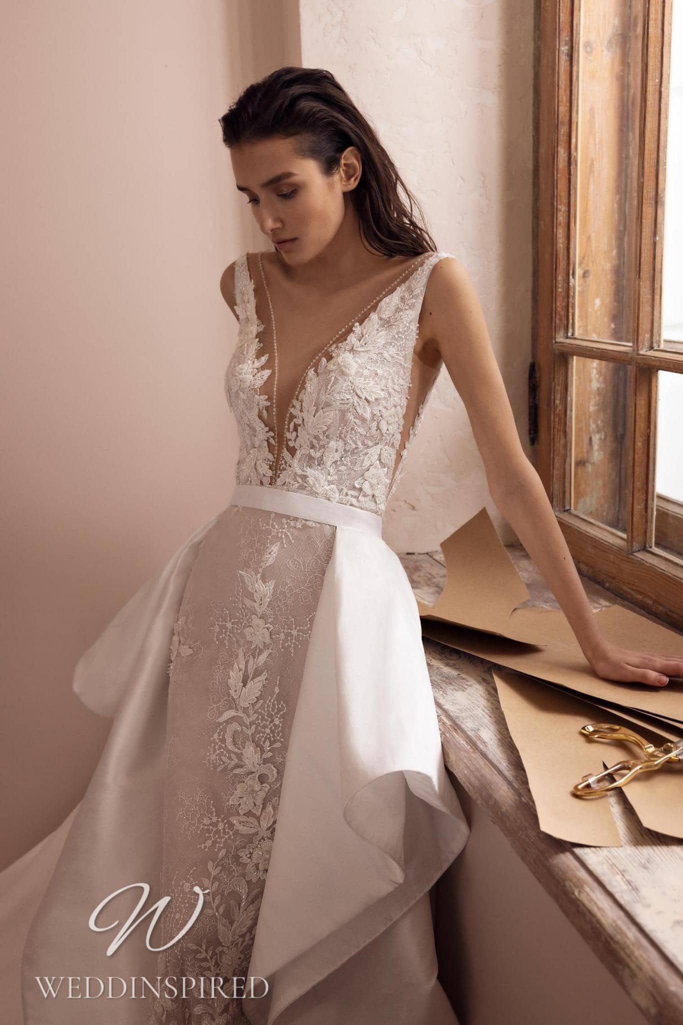 Ricca Sposa 2022 wedding dresses celestine lace mermaid satin detachable skirt