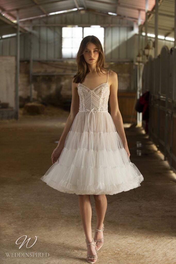 berta 2023 wedding dress kimberly tulle short mini simple