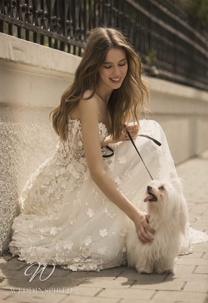 pnina tornai wedding dress 2021 lace a-line princess