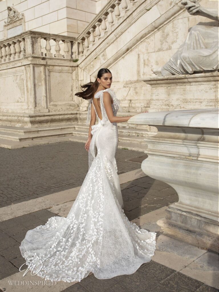 pinella passaro wedding dress lace mermaid backless