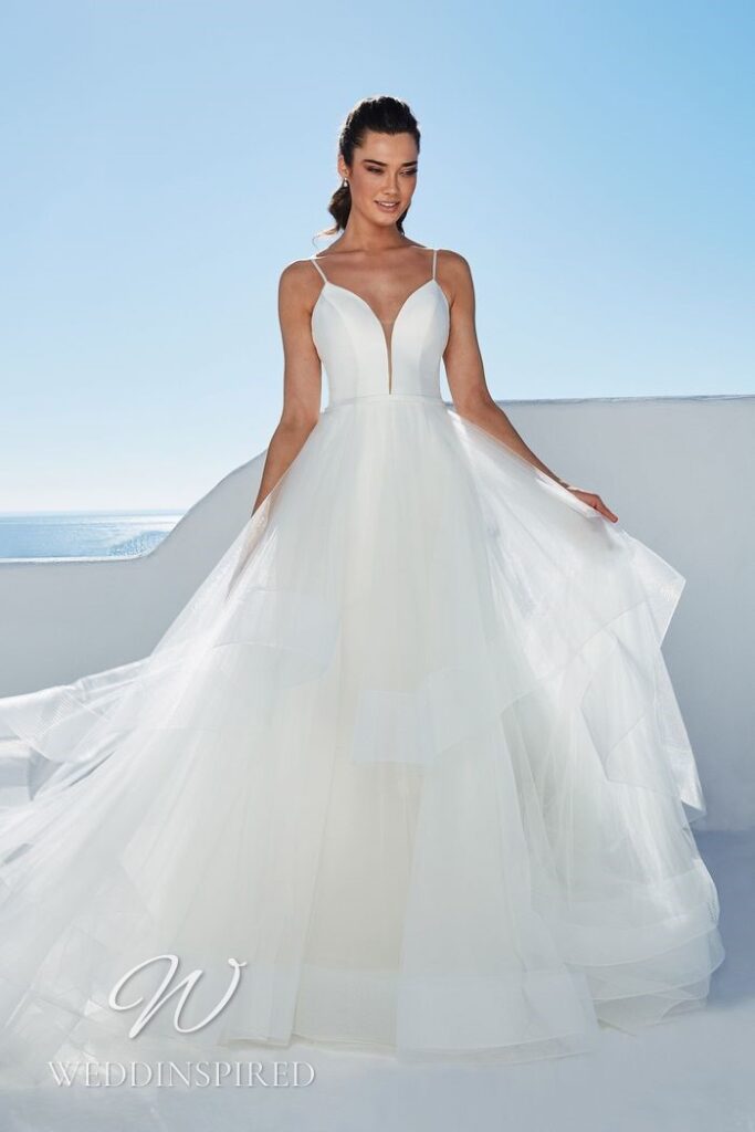 justin alexander wedding dress bowie a-line simple tulle
