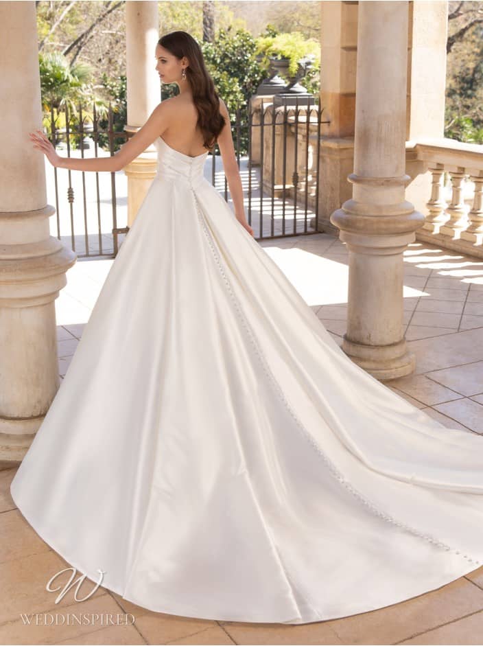 elysee 2022 wedding dress delancey strapless satin princess