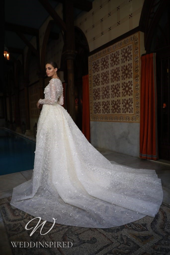 georges hobeika 2021 wedding dress lace princess long sleeves