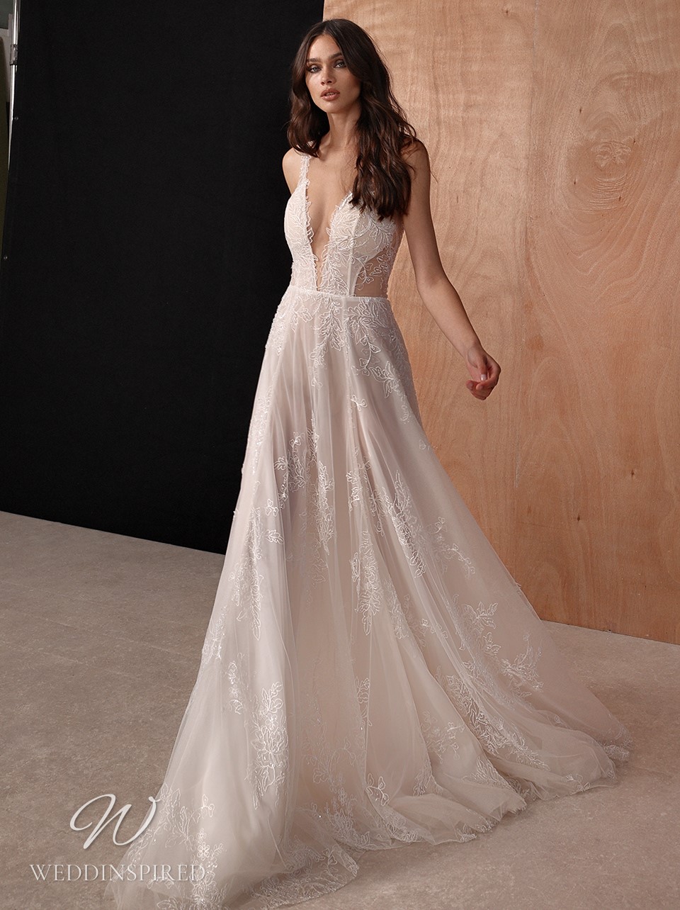 galia lahav 2022 lace A-line wedding dress v neck