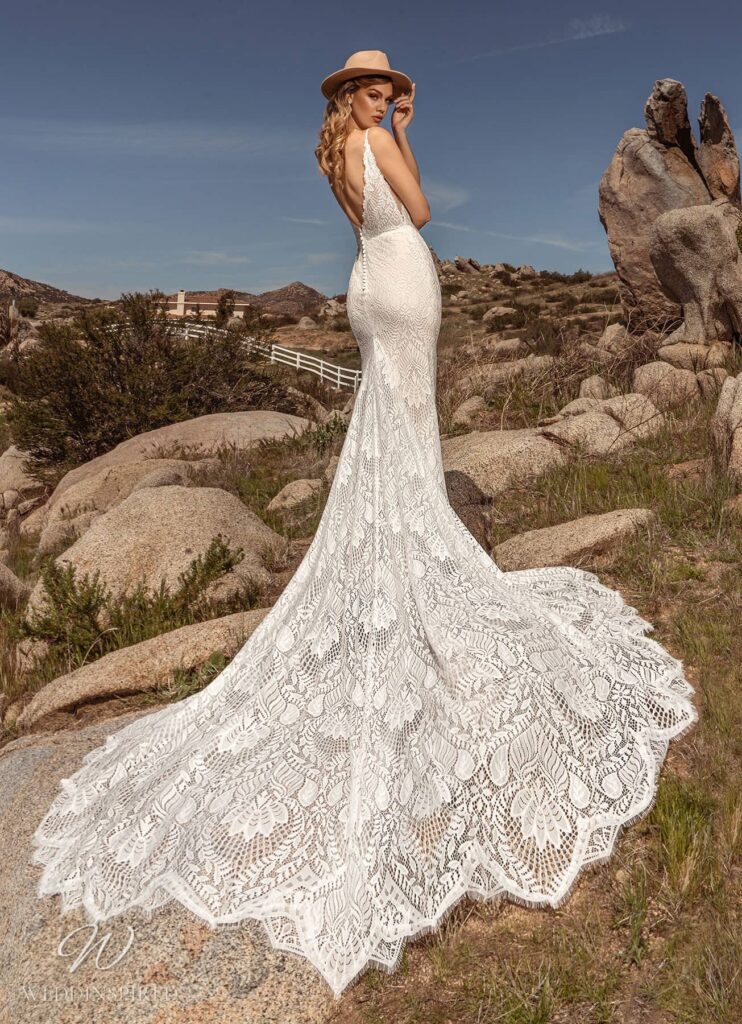 ivoire by kitty chen 2022 wedding dress boho lace mermaid