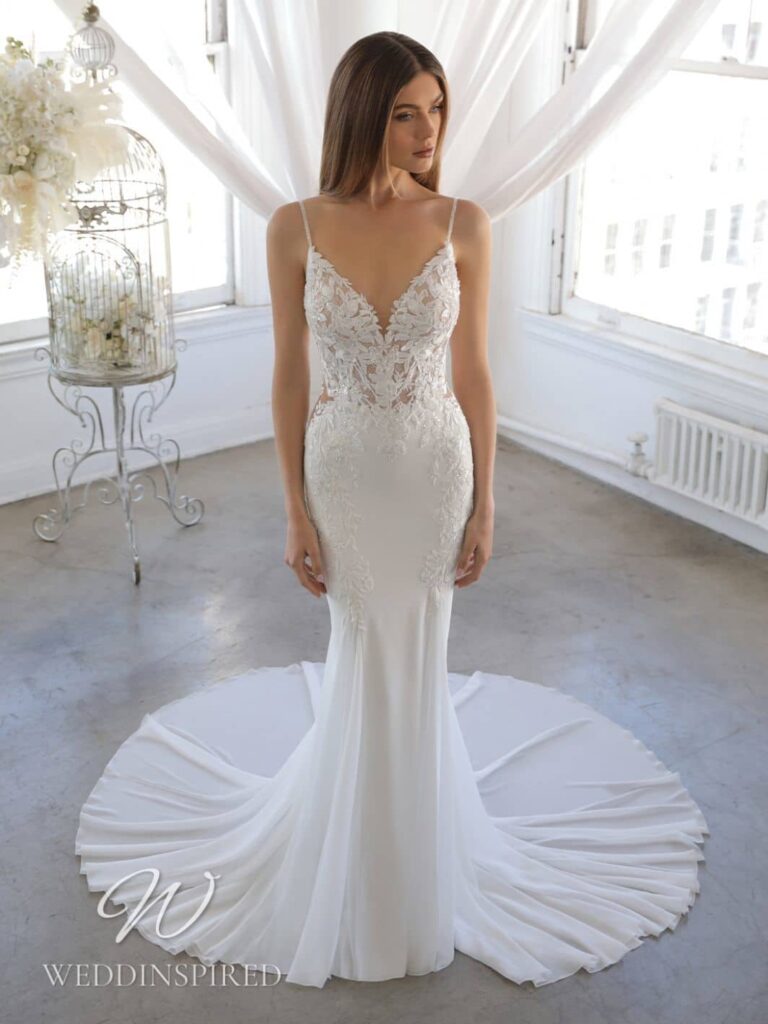 enzoani wedding dress 2022 orina lace silk mermaid simple