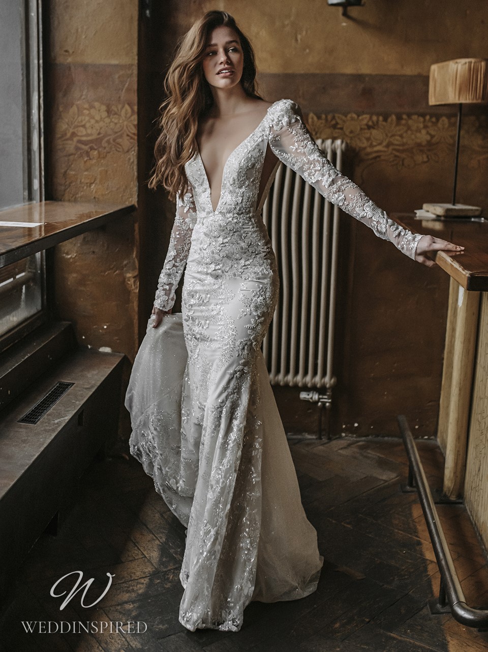 galia lahav 2022 lace mermaid wedding dress long sleeves