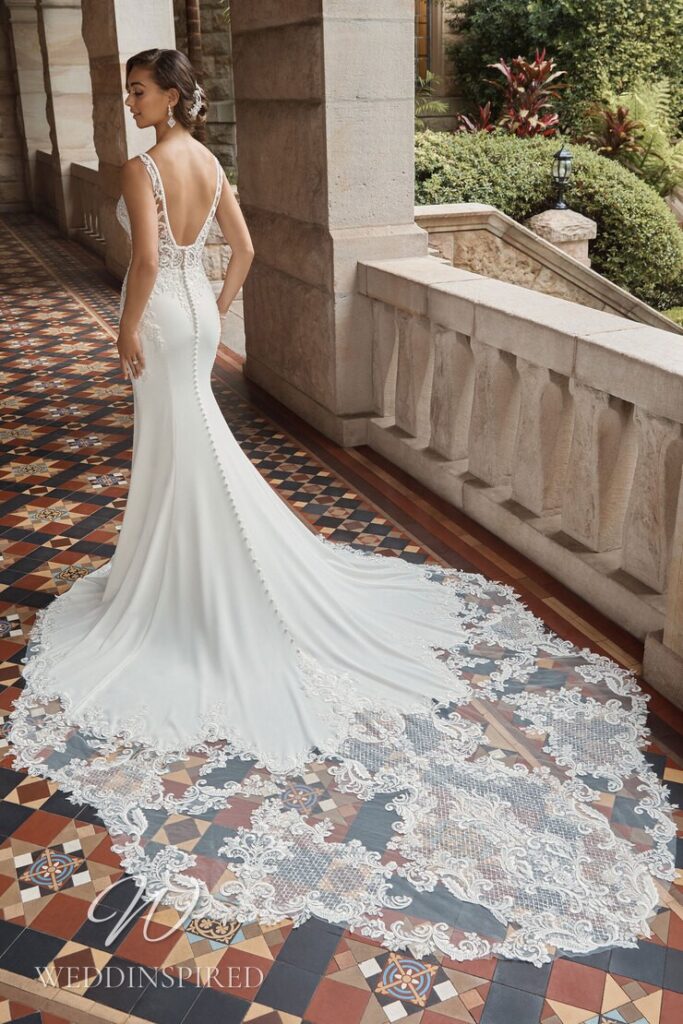 sophia tolli 2021 wedding dress lace mermaid silk backless