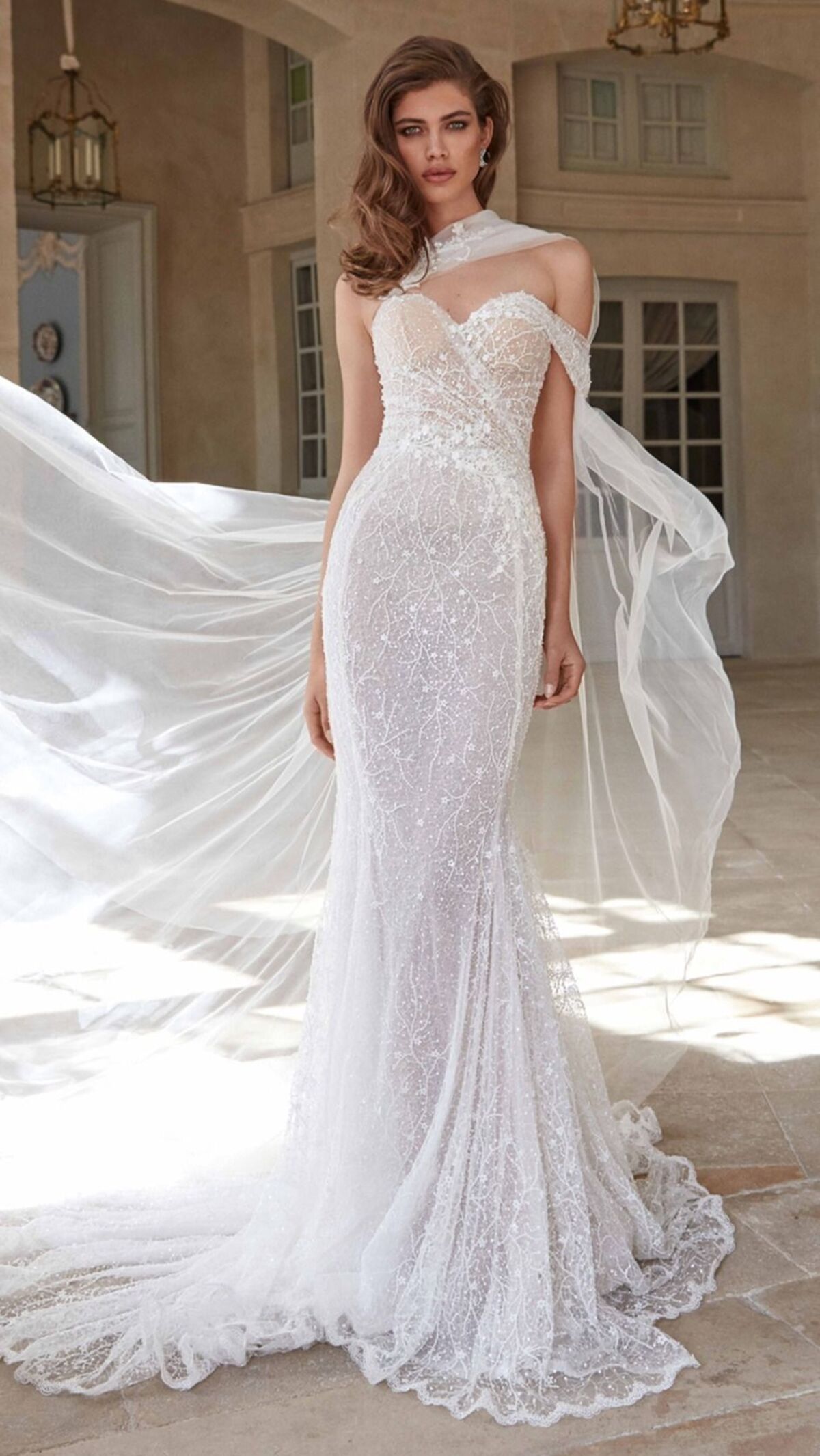 galia lahav 2020 wedding dress simone strapless mermaid tulle diamond