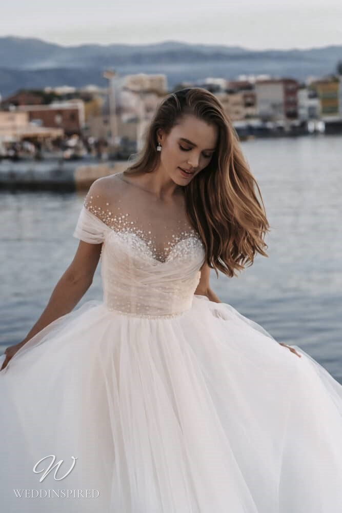 milla nova 2022 wedding dress off the shoulder tulle princess