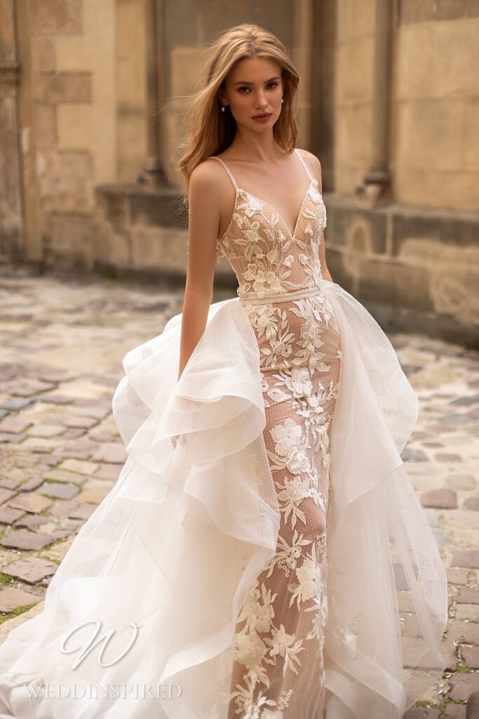 wona concept wedding dress 2021 lace mermaid tulle detachable skirt