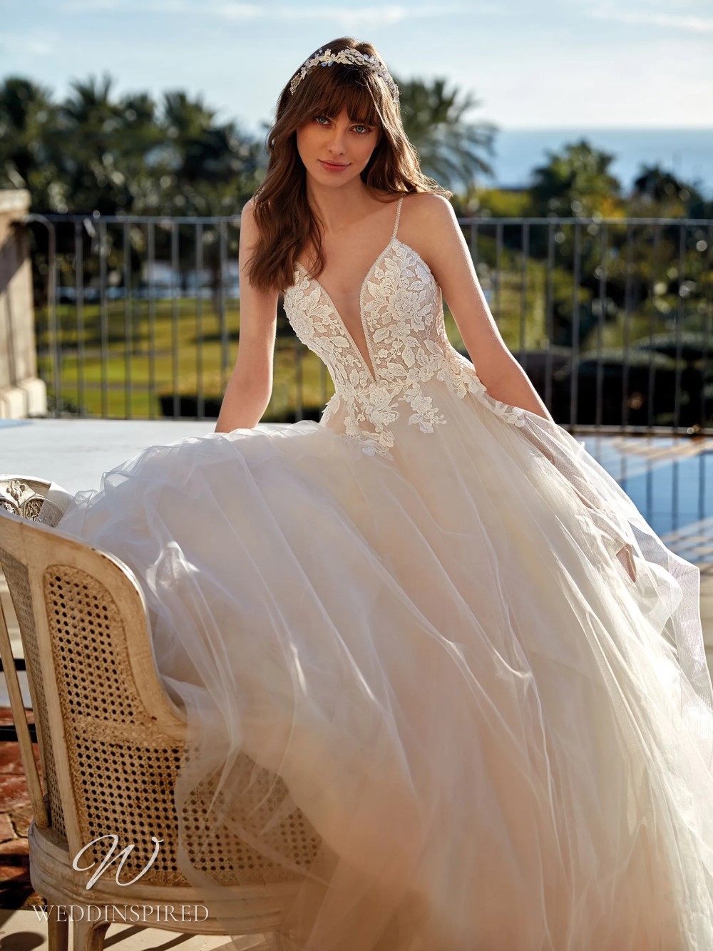 nicole colet 2023 wedding dress devine lace tulle a-line boho