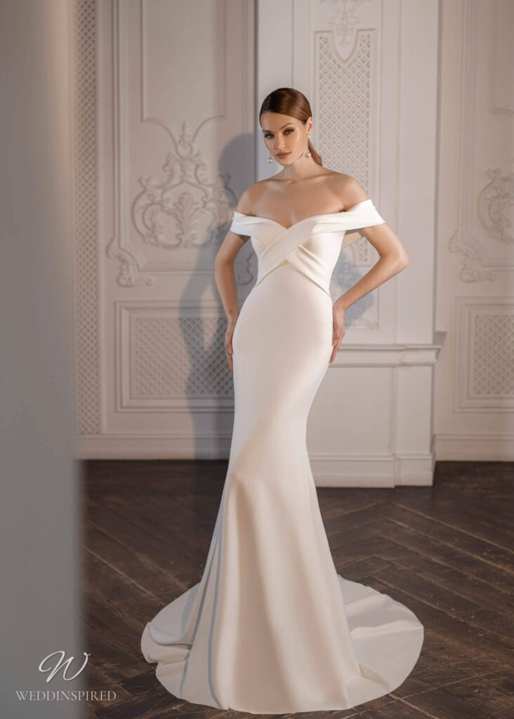 nora naviano 2021 wedding dresses eileen simple ivory off the shoulder mermaid