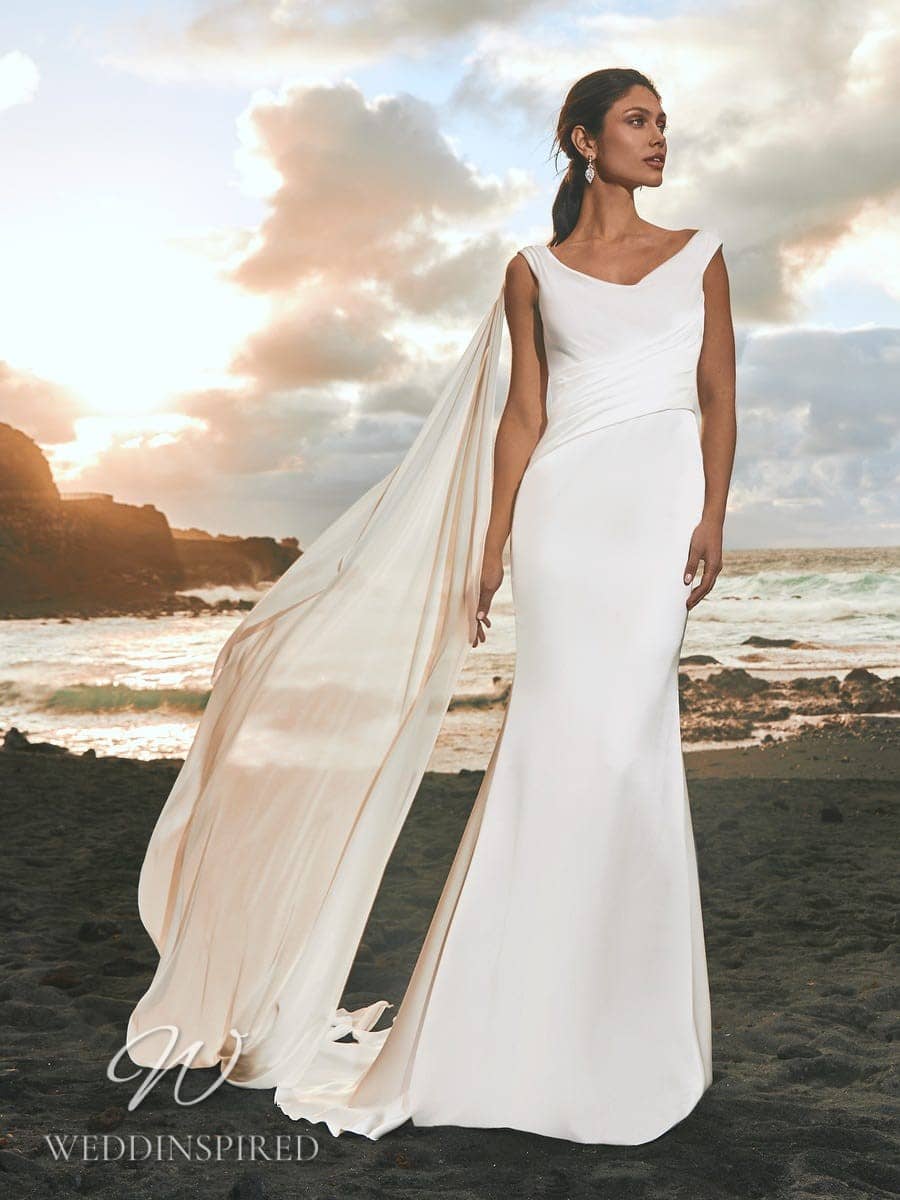 pronovias 2022 wedding dresses fumarole boho beach satin mermaid