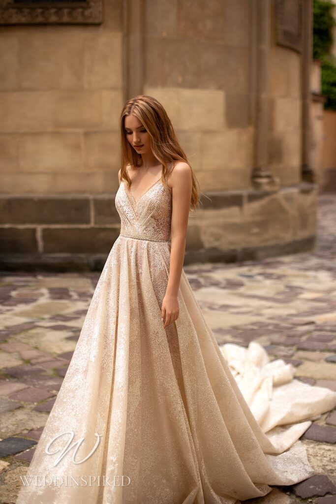 wona concept wedding dress 2021 tulle a-line blush