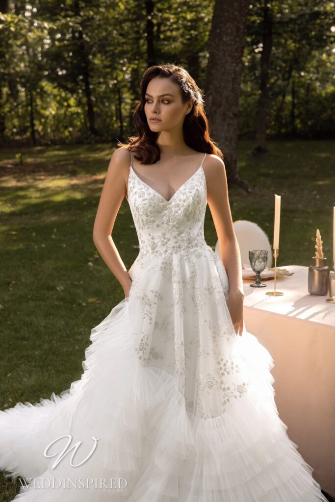 victoria soprano 2022 wedding dress a-line silk satin tulle ruffles