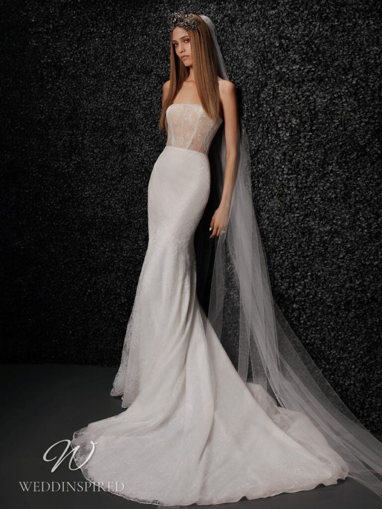 vera wang 2022 wedding dress lise strapless lace mermaid