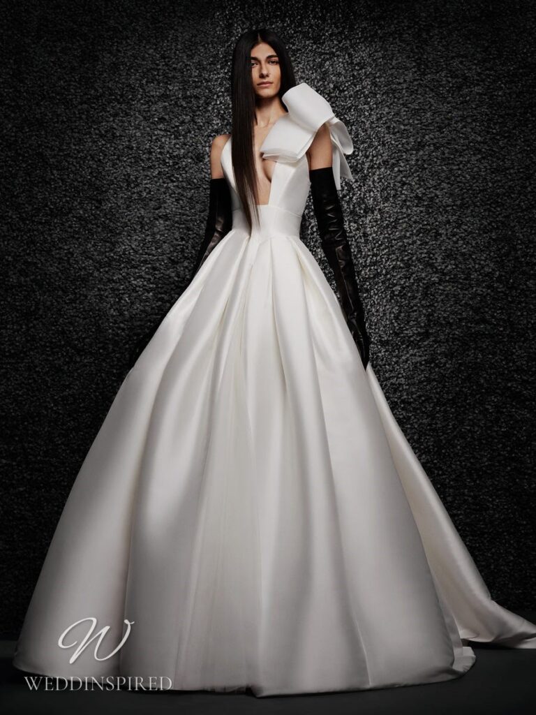vera wang 2022 wedding dress margot satin princess ball gown