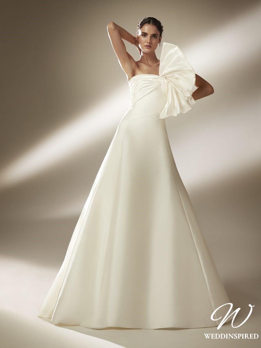 atelier pronovias strapless silk ball gown wedding dress