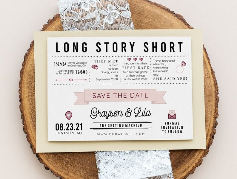 save the date etsy long story short