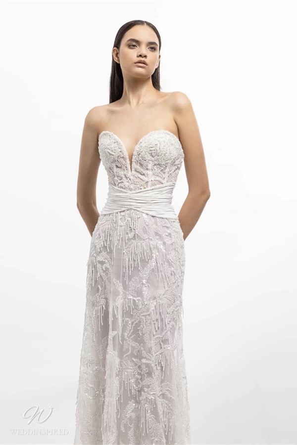 tony ward 2024 wedding dress contemplation strapless lace sheath