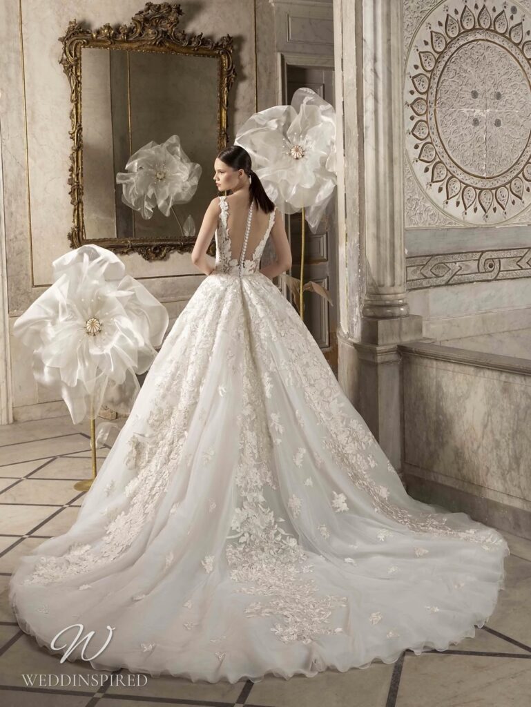tony ward 2024 wedding dress lush princess tulle lace illusion back train ball gown