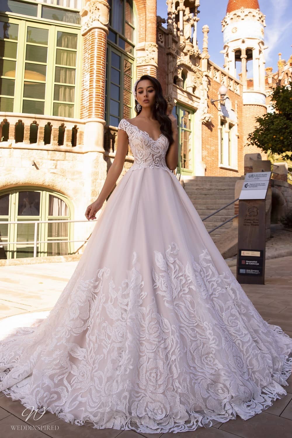 maks mariano wedding dresses off the shoulder blush princess ball gown