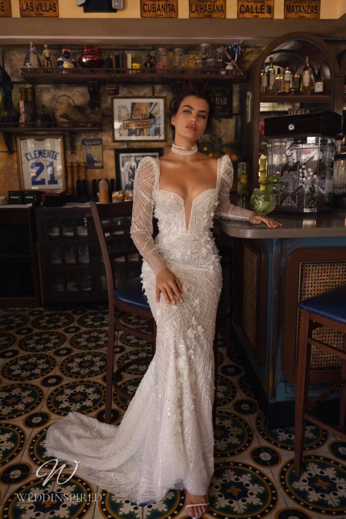 WONA concept wedding dress 2024 texas mermaid lace long sleeves tulle