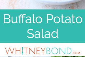 Traditional potato salad is given a spicy twist with the addition of buffalo sauce in this vegetarian and gluten free buffalo potato salad recipe!