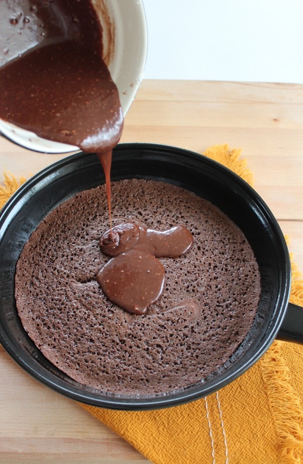 Nutella Chocolate Frosted Brownie Skillet