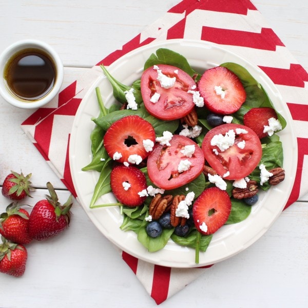 Spinach Strawberry Ricotta Salad
