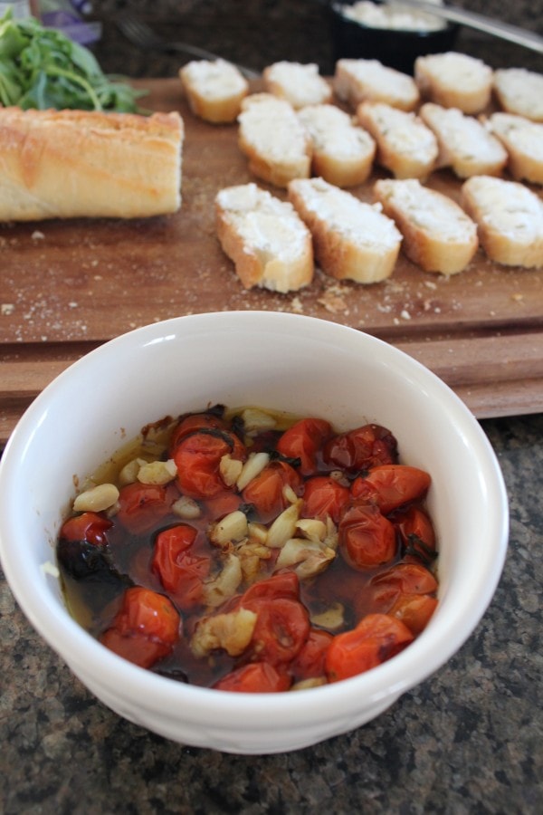 Roasted Tomato and Garlic Bruschetta Recipe