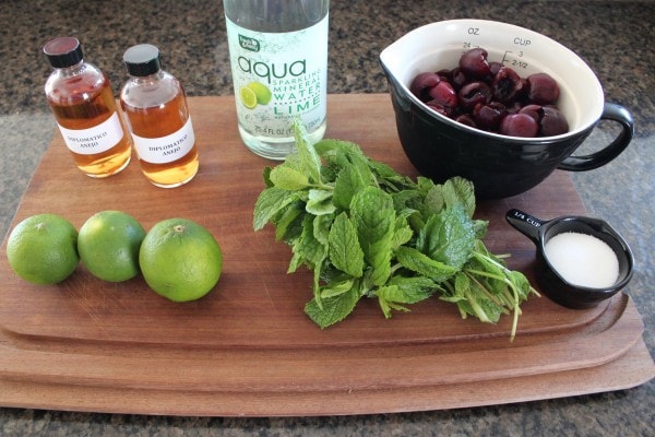 Sparkling Cherry Lime Mojito Punch Ingredients