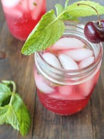 Sparkling Cherry Lime Mojito Punch