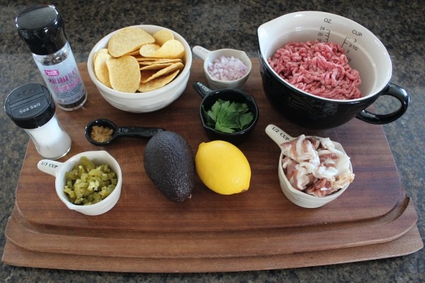 Mini Beef and Bacon Taco Ingredients