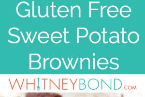 Gluten Free Sweet Potato Brownies are a rich and creamy treat, perfect for fall, topped with vanilla bean ice cream and drizzled with caramel syrup!