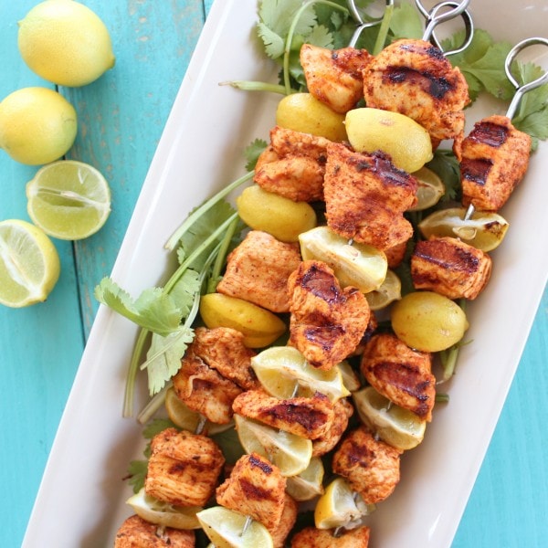 Lime Taco Grilled Chicken Skewers